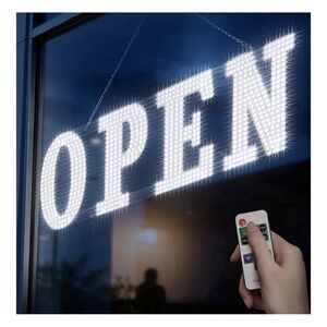 30'' X 10" LED Open Signs for Buisness, Remote Control and Adjustment Brightness